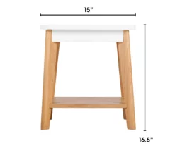White Square Side Table -FurniHub Store 810513568 3