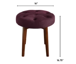 Penelope Eggplant Tufted Stool -FurniHub Store 810513574 3