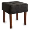 Aria Charcoal Grey Tufted Stool -FurniHub Store 810513578 2