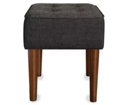 Aria Charcoal Grey Tufted Stool -FurniHub Store 810513578 4