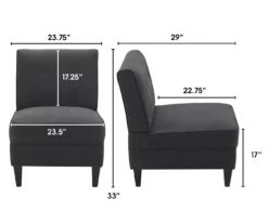 Serta Copenhagen Tufted Slipper Chair -FurniHub Store 810513580 4