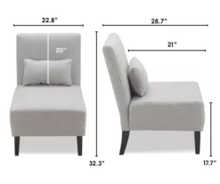 Serta Palisades Slipper Chair With Pillow -FurniHub Store 810513584 5