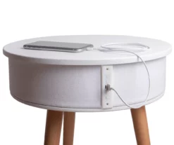 Real Living End Table With Bluetooth Speaker & USB Port -FurniHub Store 810513610 2