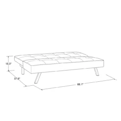 Corey Black Convertible Sofa -FurniHub Store 810514243 111