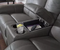 Jesolo Gray Reclining Console Loveseat -FurniHub Store 810519670 3