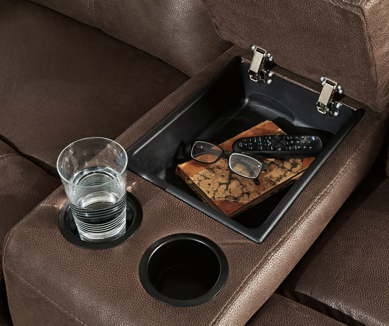 Jesolo Coffee Brown Reclining Console Loveseat 8 Jesolo Coffee Brown Reclining Console Loveseat - Image 6