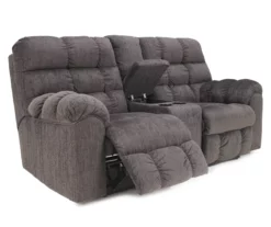Acieona Slate Reclining Console Loveseat -FurniHub Store 810519689 1