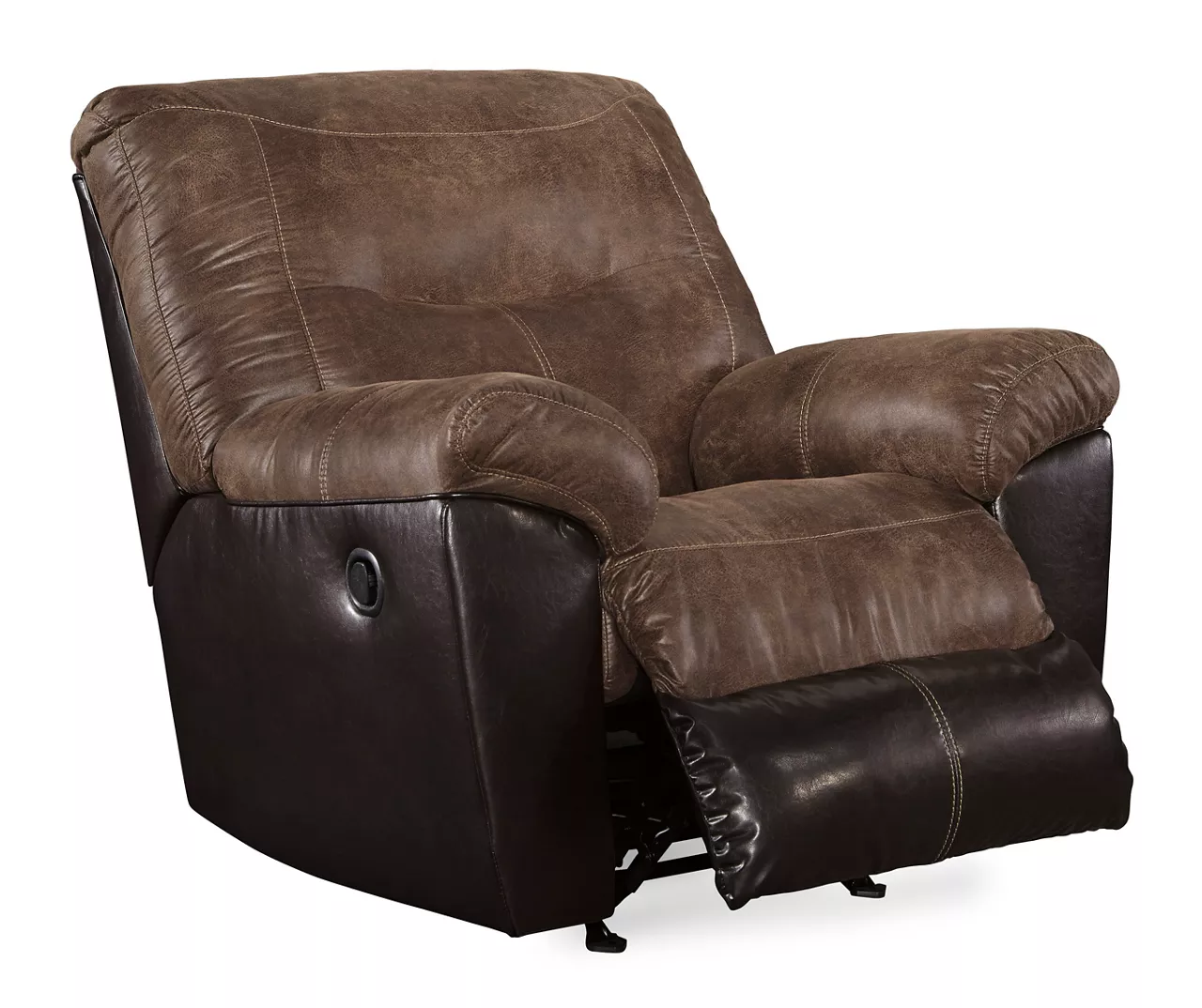 Follett Coffee Faux Leather Rocker Recliner 6 Follett Coffee Faux Leather Rocker Recliner - Image 4