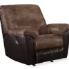 Follett Coffee Faux Leather Rocker Recliner 2 Follett Coffee Faux Leather Rocker Recliner -FurniHub Store 810519692
