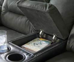 Earhart Faux Leather Reclining Console Loveseat -FurniHub Store 810519695 5