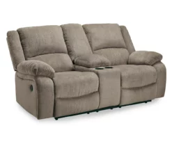 Draycoll Pewter Reclining Console Loveseat -FurniHub Store 810519716 1