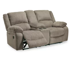 Draycoll Pewter Reclining Console Loveseat -FurniHub Store 810519716 2