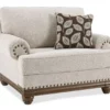 Harleson Wheat Nailhead Trim Chair And A Half -FurniHub Store 810519750