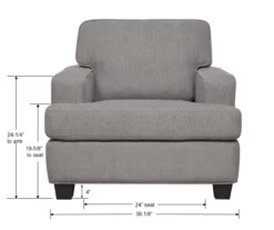 Rogers Gray Accent Chair -FurniHub Store 810519884 6