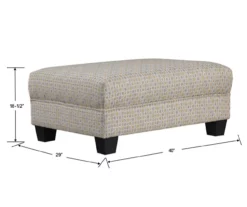 Rogers Vintage Gold Ottoman -FurniHub Store 810519886 2