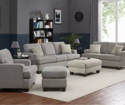 Rogers Vintage Gold Ottoman -FurniHub Store 810519886 6