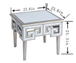 Shelton Silver Mirror End Table -FurniHub Store 810519898 3