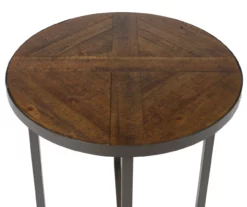 Scranton Antique Pine Round End Table -FurniHub Store 810519909 4