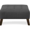 Jasper Charcoal Pebble Square Ottoman -FurniHub Store 810519916 1