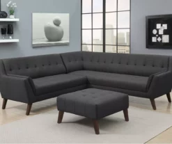 Jasper Charcoal Pebble Square Ottoman -FurniHub Store 810519916 6