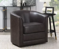 Willow River Hammond Faux Leather Swivel Accent Chair 18 Willow River Hammond Faux Leather Swivel Accent Chair -FurniHub Store 810519938 6