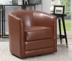 Willow River Hammond Faux Leather Swivel Accent Chair 23 Willow River Hammond Faux Leather Swivel Accent Chair -FurniHub Store 810519939 6