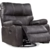 New Albany Dark Graphite Leather Look Micro Suede Swivel Reclining Glider 2 New Albany Dark Graphite Leather Look Micro Suede Swivel Reclining Glider -FurniHub Store 810519941 1