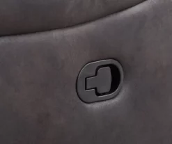 New Albany Dark Graphite Leather Look Micro Suede Swivel Reclining Glider 16 New Albany Dark Graphite Leather Look Micro Suede Swivel Reclining Glider -FurniHub Store 810519941 3