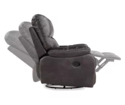 New Albany Dark Graphite Leather Look Micro Suede Swivel Reclining Glider 14 New Albany Dark Graphite Leather Look Micro Suede Swivel Reclining Glider -FurniHub Store 810519941 7