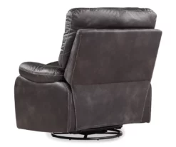 New Albany Dark Graphite Leather Look Micro Suede Swivel Reclining Glider 13 New Albany Dark Graphite Leather Look Micro Suede Swivel Reclining Glider -FurniHub Store 810519941 9