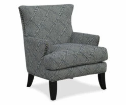 Bossa Gray Print Accent Chair