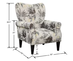 Willow River Lincoln Floral Accent Chair -FurniHub Store 810519969 4