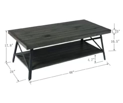 Pomona Antique Gray Coffee Table -FurniHub Store 810520047 3