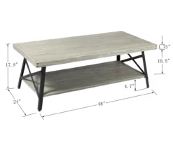 Pomona Light Gray Coffee Table -FurniHub Store 810520052 3
