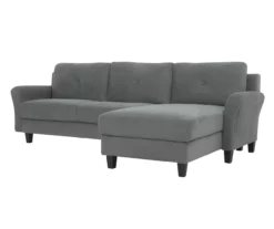 Hayward Gray Rolled Arm Sectional -FurniHub Store 810524579 2