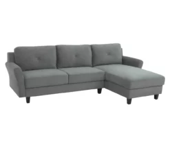 Hayward Gray Rolled Arm Sectional -FurniHub Store 810524579 3