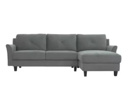 Hayward Gray Curved Arm Sectional -FurniHub Store 810524580 1