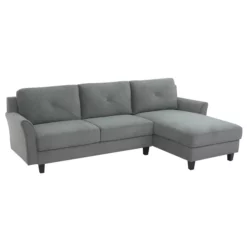 Hayward Gray Curved Arm Sectional -FurniHub Store 810524580 11