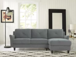 Hayward Gray Curved Arm Sectional -FurniHub Store 810524580 71