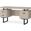 60" Taupe & Black Floating Desk -FurniHub Store 810527326 2