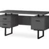 60" Gray & Black Floating Desk 2 60" Gray & Black Floating Desk -FurniHub Store 810527327 2
