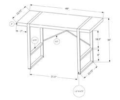 Monarch Paneled Metal Computer Desk -FurniHub Store 810527346 5