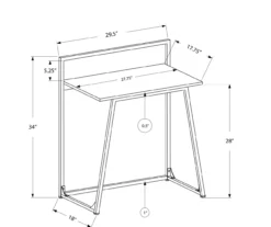 Monarch Small Space Metal Computer Desk -FurniHub Store 810527352 5