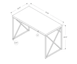 Monarch Metal Computer Desk -FurniHub Store 810527353 5