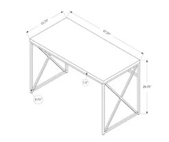 Monarch Metal Computer Desk -FurniHub Store 810527355 5