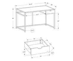 Black Metal Computer Desk -FurniHub Store 810527356 5