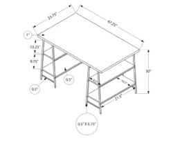 Monarch Metal 3 Tier Computer Desk -FurniHub Store 810527361 5