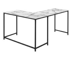 Monarch L-Shaped Metal Corner Desk -FurniHub Store 810527368 6