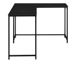 Black Metal L-Shaped Corner Desk -FurniHub Store 810527369 5