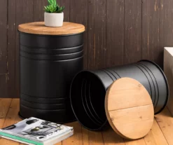 Farmhouse Barrel Storage Stools, 2-Pack -FurniHub Store 810528258 11